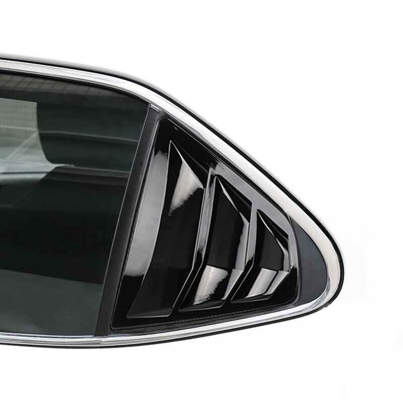 Auto Styling 2 Stuks Abs Shiny Zwart Achterruit Lamellen Driehoek Luiken Cover Trim Voor Toyota Camry Accessoires