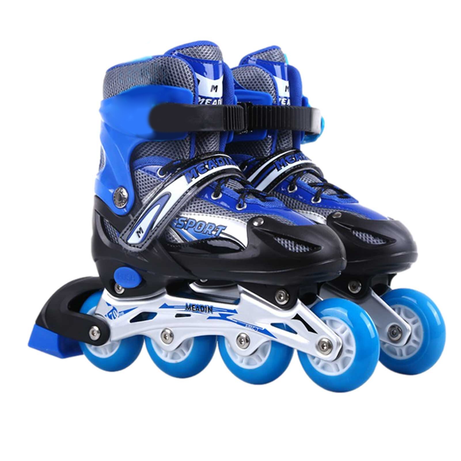 Children Inline Skates With Illuminating Light Up Wheels Outdoor PVC Flashing Roller Skates Tracer Adjustable Inline Skate
