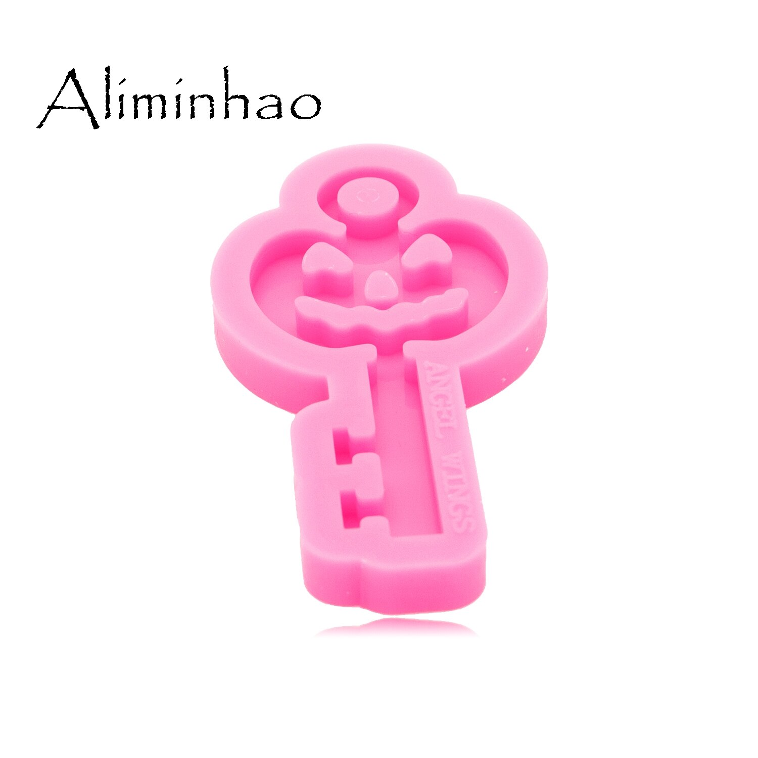 DY0569 Shiny Pumpkin Key Shape Keychain Mould Silicone Epoxy Resin Mold Necklace Jewellery Making