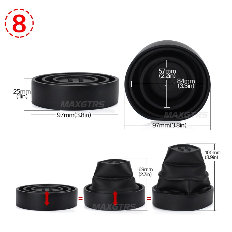 1x hid led koplamp auto stofkap rubber waterdicht stofdicht afdichting koplampkap auto styling accessoires doe-het-zelf retrofit werk: 8