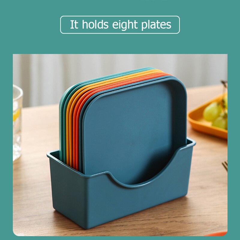 Modern Plastic Plates Cake Tray Round Shape Square Bread Pan Toast Bread Dessert Container Side Dish Non-Stick Baking Tools