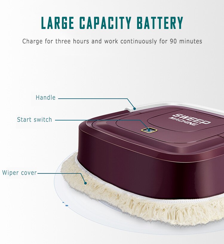 Mopping Robot USB Charging Mini Mop Machine Smart Home Automatic Lazy Cleaner To Wipe The Floor Household Products