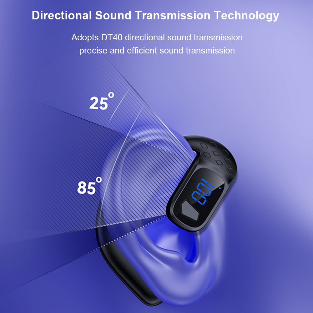 Wireless Headphones Bluetooth-Compatible Earpiece Ear Hook Sports Headphone Noise Canceling HiFi Stereo Earbud for IPhone/Huawei
