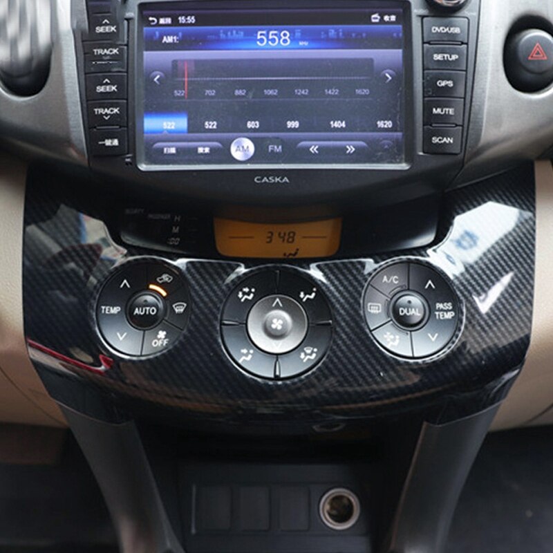 Deska rozdzielcza samochodu klimatyzator dostosuj przycisk panelowy stylizacja pokrywy listwy robić Toyota RAV4 2009-2013 akcesoria samochodowe