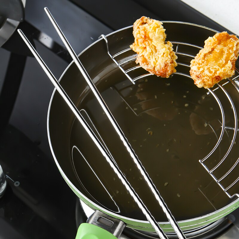 Frito Usando palillos chinos cuadrados Superior SUS304 Thincked de acero inoxidable utensilios de cocina todo-en-oneTemperature resistencia