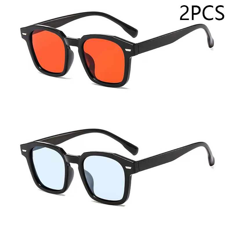 Unisex Rectangle Vintage Sunglasses Retro Sun Glasses Female Lady Eyeglass Cat Eye Casual Goggles UV400: PURPLE