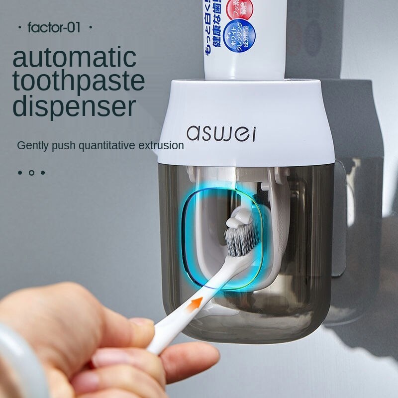 Automatic Toothpaste Squeeze Artifact Toothbrush Rack Wall Hanging Household Children No Punch Bathroom Accessories