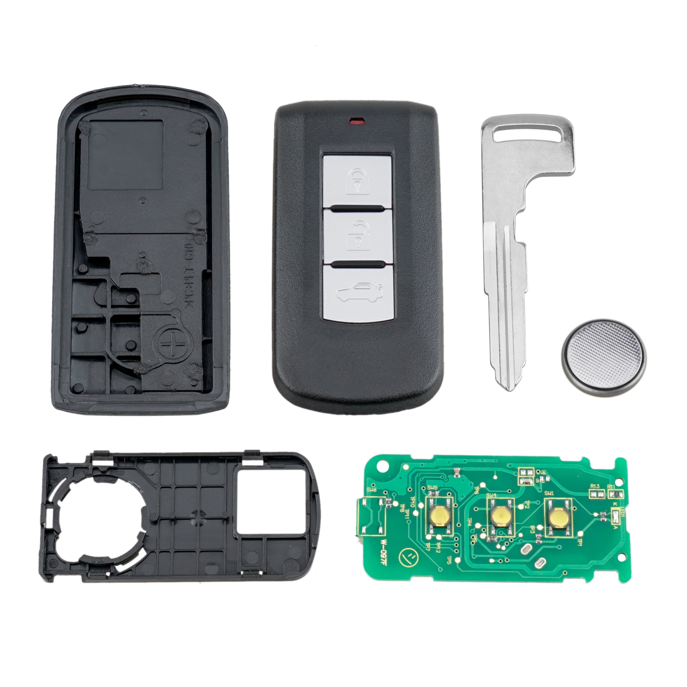 Bhkey  g8d-644m- avain -e 433 mhz kaukosäädin auton avain mitsubishi lancer outlander asx pcf 7952 siru smart auton avain (jossa hätäavainta)