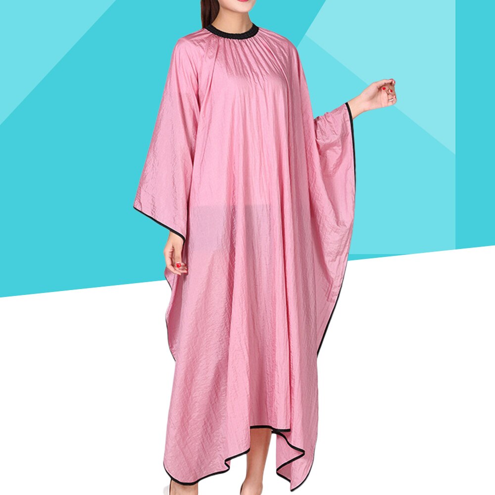 Exquisite Hairdressing Cape Practical Haircut Cape Hair Cutting Cloak Haircut Gown For Men Women (Pink)