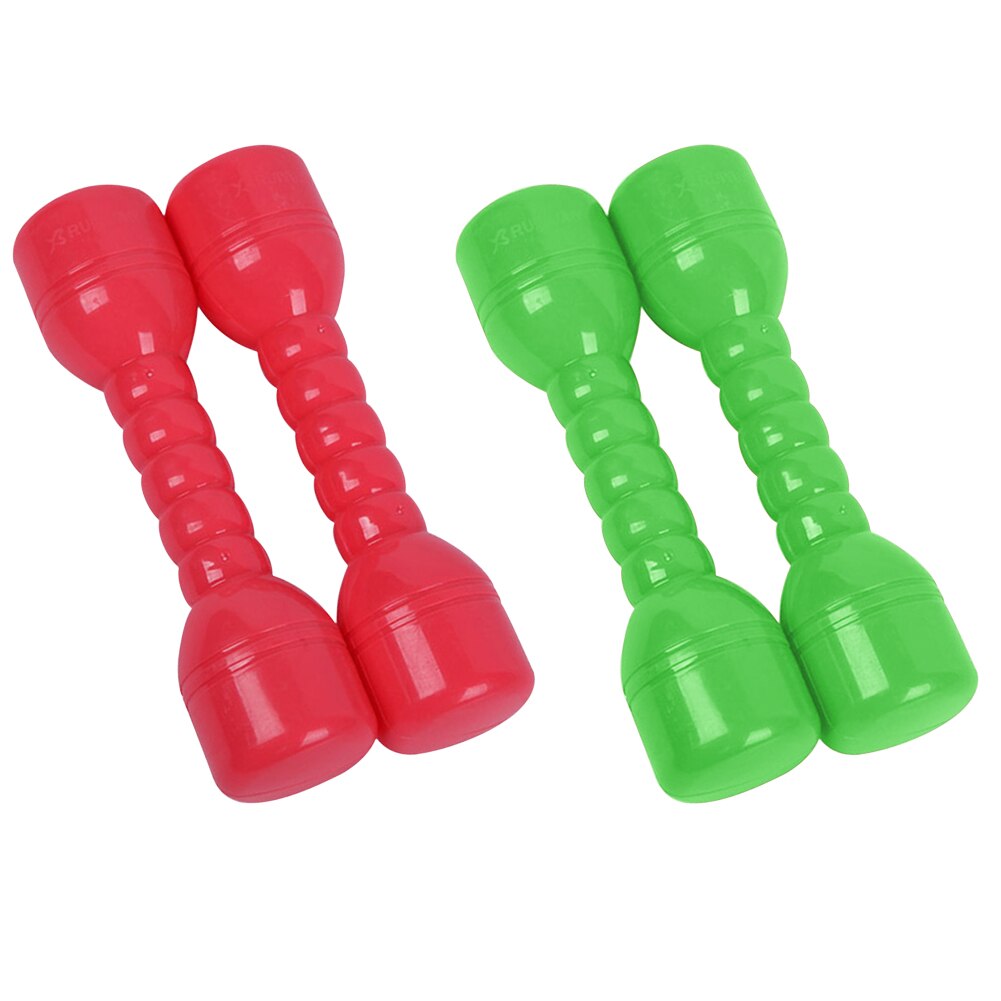 2 Stuks Kinderen Dumbell Plastic Fitnessapparatuur Kids Training Prestaties Outdoor Dansen Tool Workout Oefening Kleurrijke Speelgoed