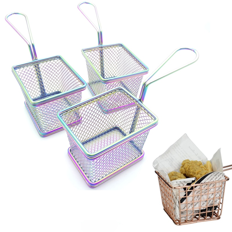 Pommes frites kurv snackskurver stekt kylling tallerken rustfritt stål pommes frites gryte mech kurv kjøkken kokeverktøy 1 stk
