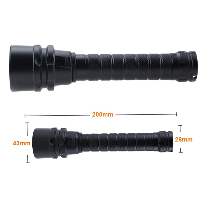 LED Diving Flashlight Underwater Torch High Power Super Bright Dive Lamp Waterproof IP68 for Submarine Flashlights Safety Lights