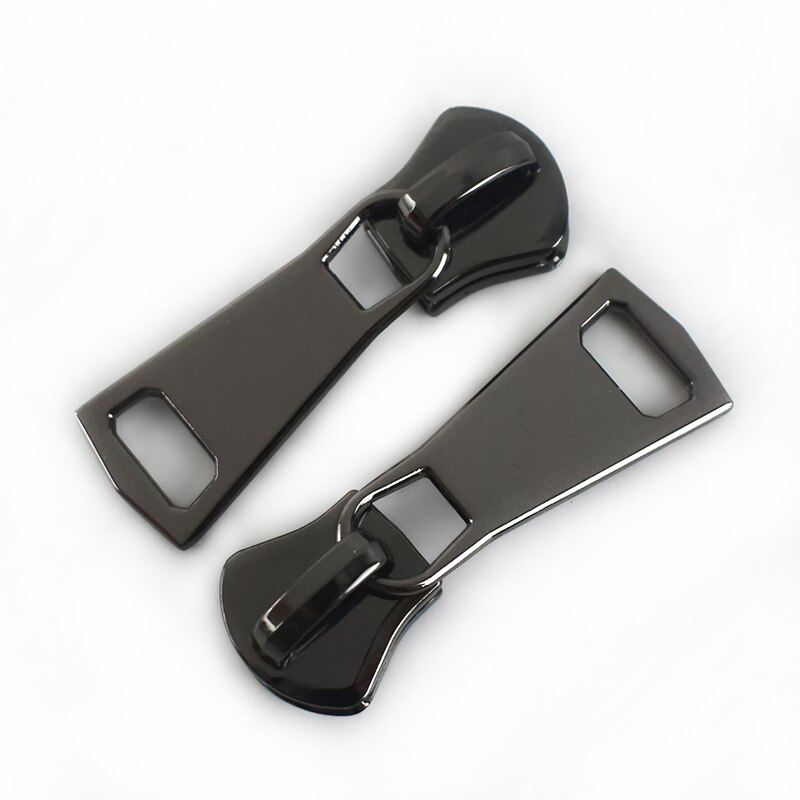 Meetee 10pcs 8# 15# Alloy Zipper Silder for Resin Zips Head Metal Puller for Jacket Zip Repair Kit DIY Garment Sew Zipper Silder: No8Gun