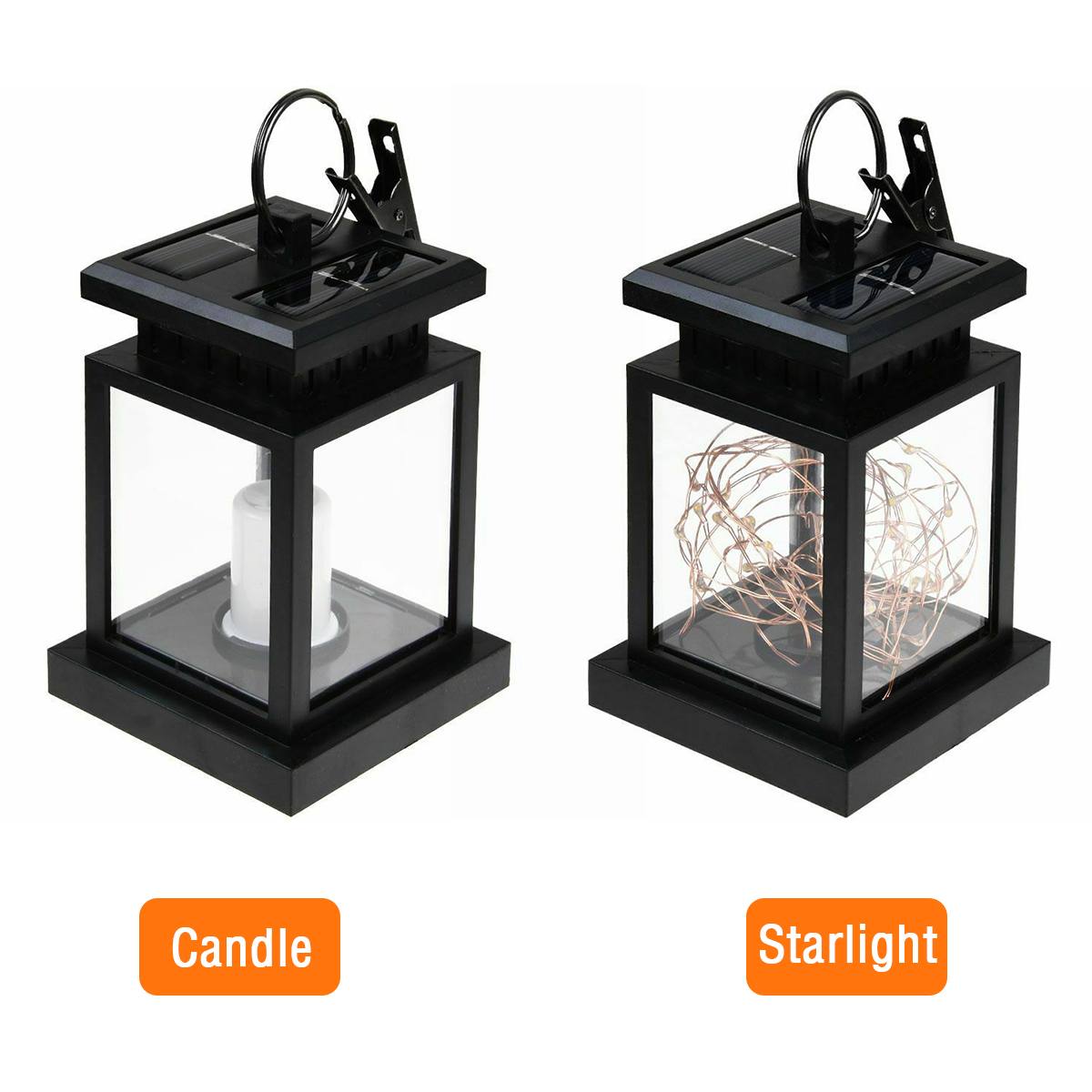 Solar lantaarn hanglamp led kaars tuin buiten patio tuinlamp voor patio landschap tuin warm wit vlamloos flikkerend