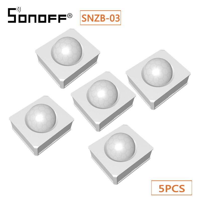 SONOFF Motion Sensor ZigBee Mini Smart Home Real-time 110° Motion Detect Trigger Alarms System Works With ZBBridge eWeLink: 5pieces