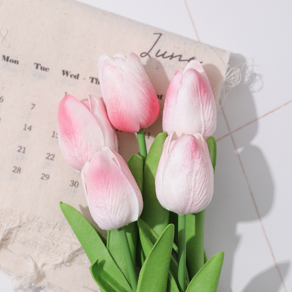 5/10 pçs tulipa flores artificial buquê de tulipa pe espuma flor falsa para cerimônia de casamento decoração casa jardim buquê decoração