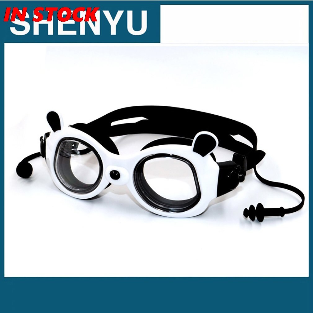 children swimming goggles lcute panda Anti-fog children swimming goggles wide-angle mirror for children Neutral / kids