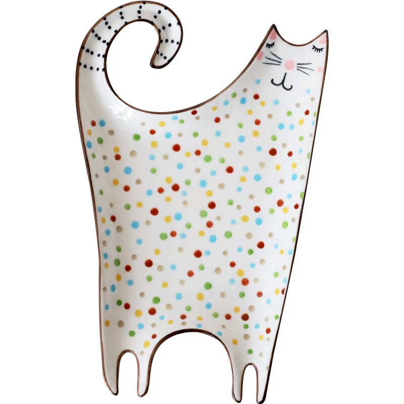 Animal Ceramic Plate Breakfast Beef Dishes Cartoon Cute Dessert Dish Fruit Snack Plate Animal Dish Dinnerware Set