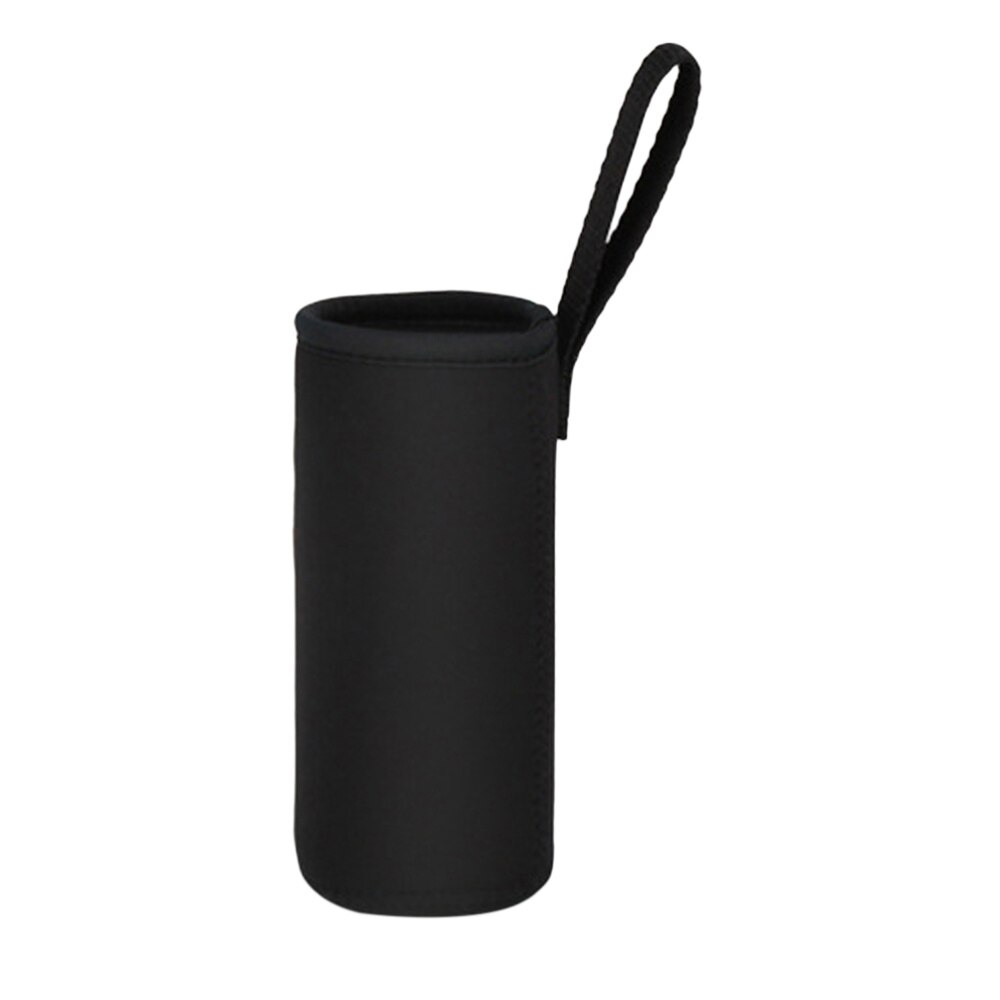 550ML Water Bottle Carrier Bag Pouch Cover Insulated Water Bottle Holder Cup Sets Great for Stainless Steel Glass or Siz: Black