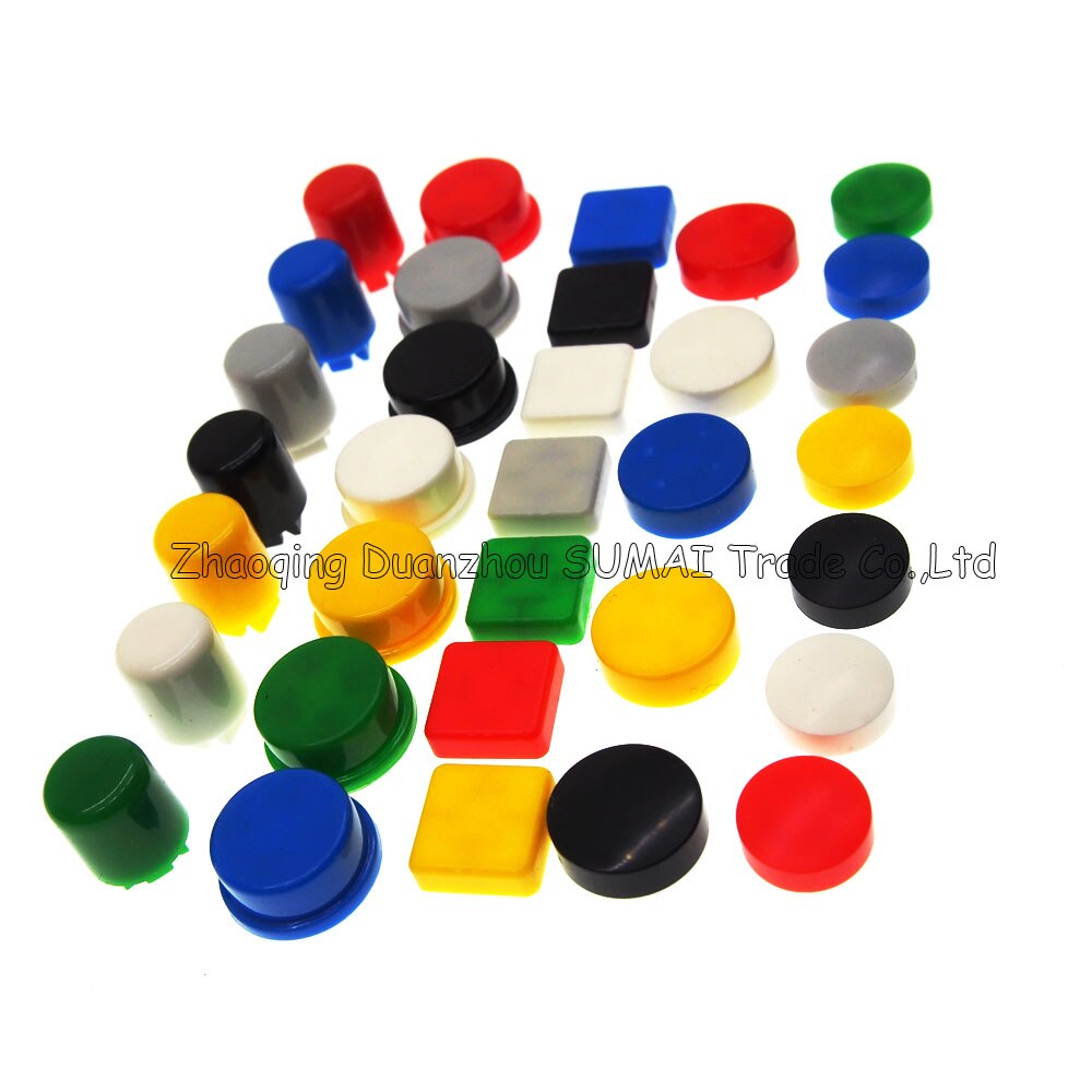 Sample,5 models Tactile Push Button Switch Cap,tact Switch button Cap for 12*12*7.3mm switch,multi/Mix Color