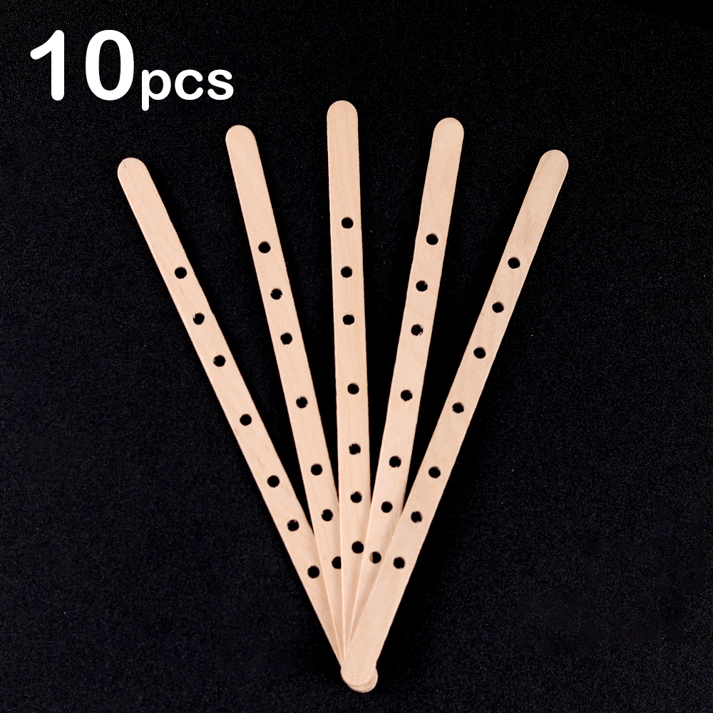 5/20/30 Stuks Met Gaten Houten Wax Core Houder Houten Stokken Lont Centreerapparaat Voor Diy Kaars levert Handwerk Craft Supplies: Goud