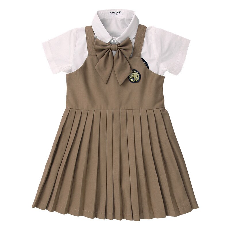 Uniforme scolaire coréen japonais pour enfants, pour filles et garçons, chemise blanche, Blazer, manteau à bretelles, robe, short, ensemble de vêtements, tenue d&#39;étudiant