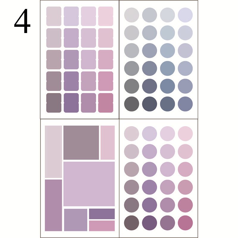 76Pcs Kawaii Dot Decoratie Stickers Leuke Effen Kleur Stickers Papier Sticker Voor Kids Diy Scrapbooking Albums Levert