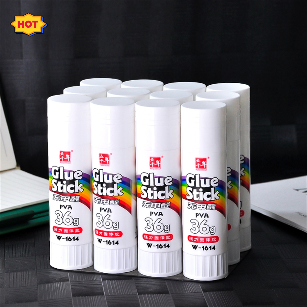 9 g Klebestifte, fester Schulkleber, hocheffiziente Haftung für Büro- und Scrapbooking-Essentials, perfekt zum Basteln, langlebig