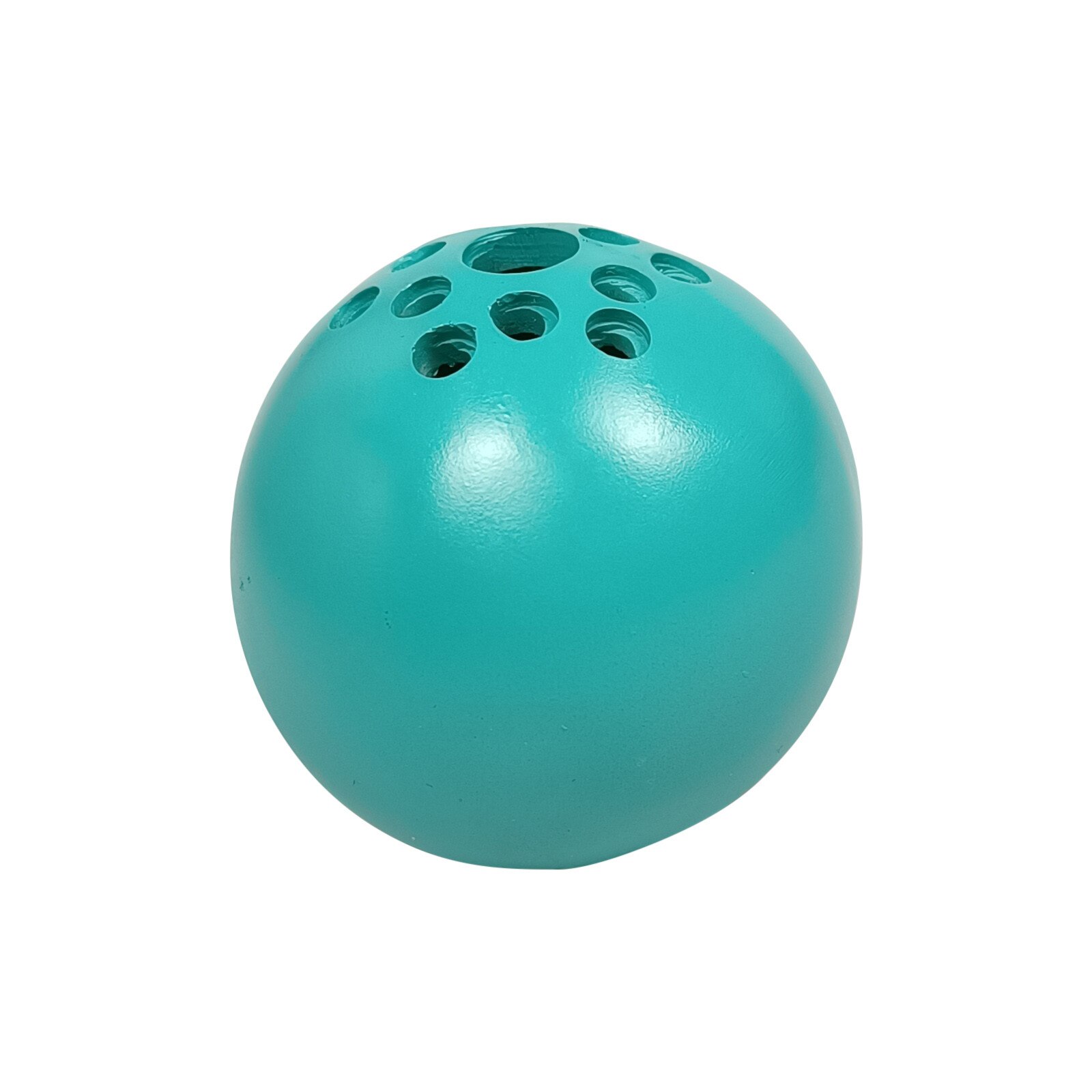 Ceramic Handmade Vase Flower Stone Table Decor Round Flower Vase with Holes Table Ornaments For Living Room: Turquoise