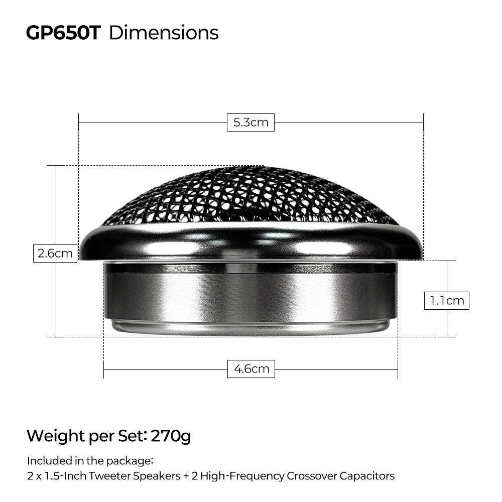 1.5inches Car High Fidelity Stereo Speaker Tweeter - Car Modified Car Audio Silk Dome Tweeters