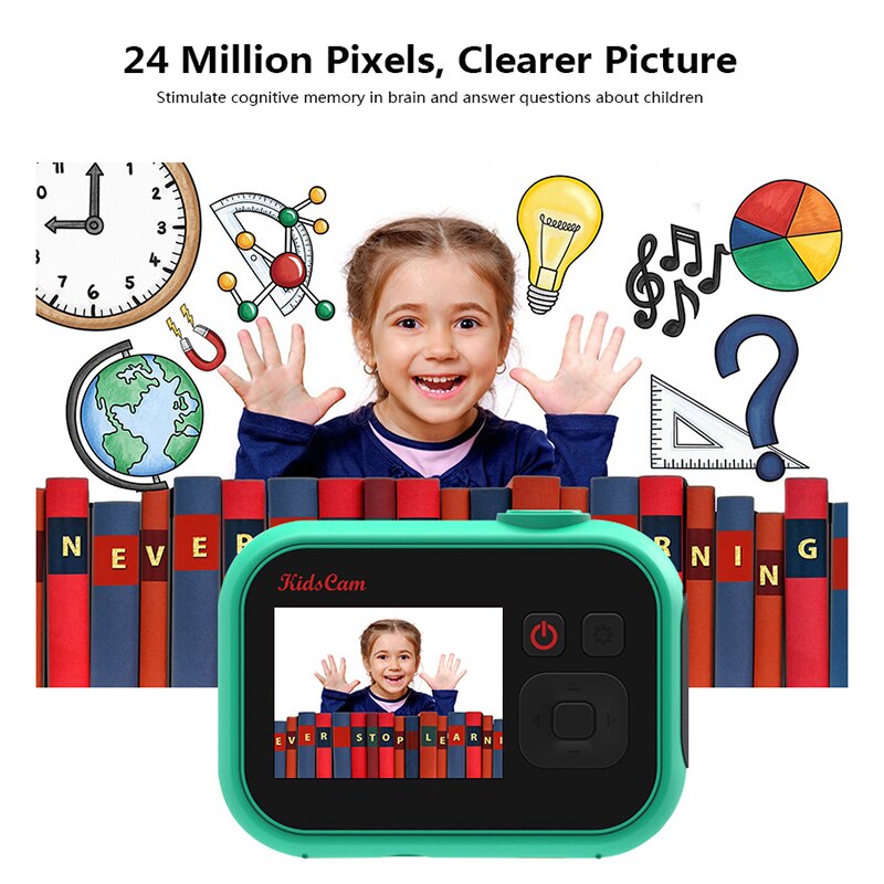 Mini Kinderen Camera 1080P Hd Draagbare 24 Milllion Pixel Digitale Video Camera 4X Zoom Screen Display Voor Kid Game studie Camera