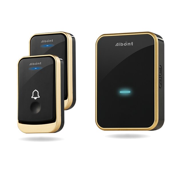 self powered DoorBell Home Door Chime Intelligent smart Door Bell calling ringbell loud 300m range 1 2 Button 1 2 3 Receiver: B 2Button 1Receiver / EU Plug