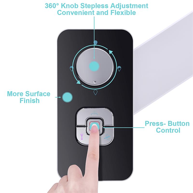 Bidet Attachment Toiletbril Ultra-Dunne Niet-Elektrische Zelfreinigende Dual Nozzles Frontale & Rear Wassen Koud water Persoonlijke Hygiëne