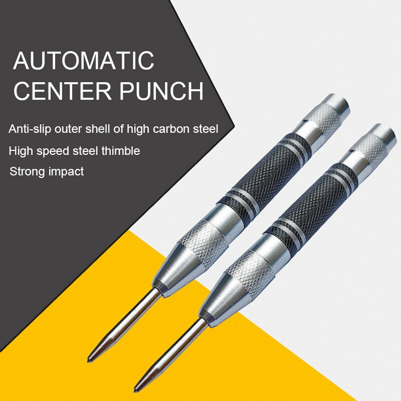 Automatic Center Pin Punch Hole Punch Machinists And Carpenters Tool Wood Press Dent Marker Woodwork Tool Drill Bit