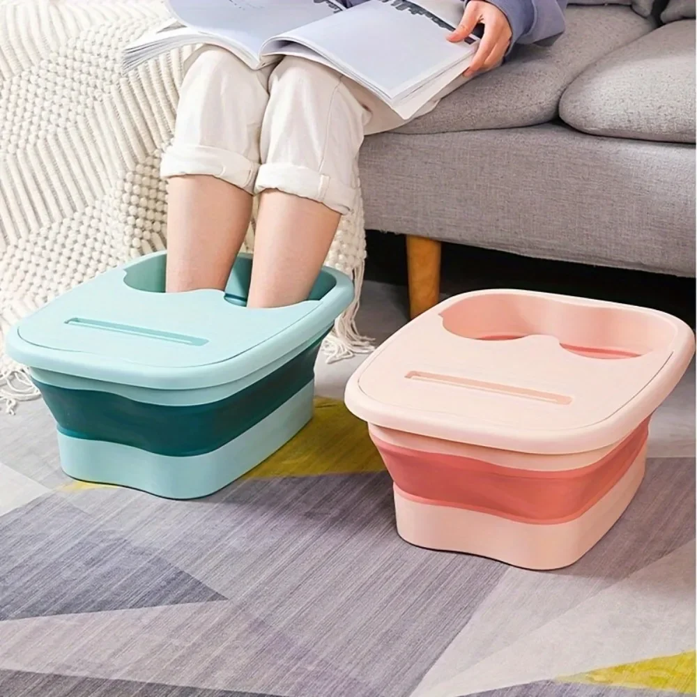 Home Foot Bath Tub Foldable Portable Thickened Foot Soaking Bucket Lavipeditum Massage Practical Plastic Simple Foots Wash Basin