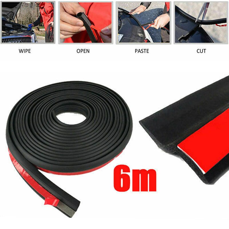 Molduras de camión Borde de puerta Kit de goma hueca tira de sellado partes Weathership Protector accesorios exteriores útil