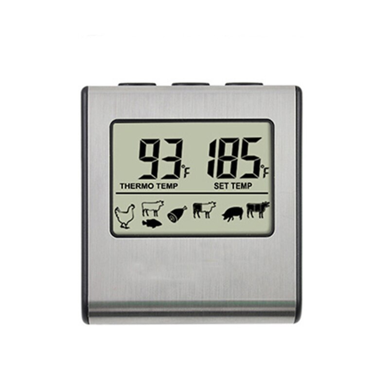 Oven Thermometer Digital Thermometer with Timer Stainless Steel Probe Kitchen Thermometer For Grill Cooking Meat Fish Turkey BBQ