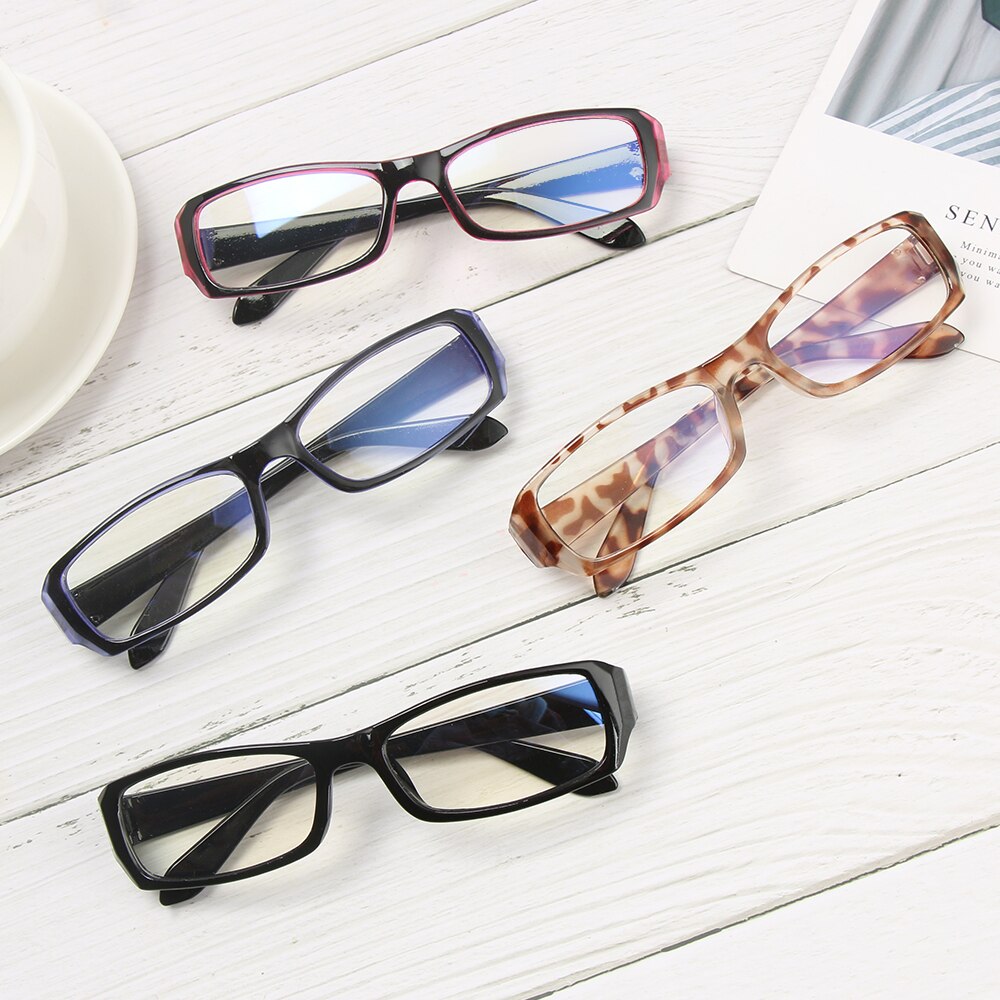 Leopard Print Anti Blue Rays Glasses Radiation Protection Glasses PC Spectacle Frames Flat Mirror Reduces Eye Strain