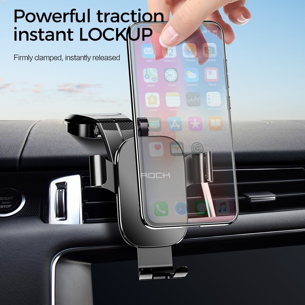 ROCK Spiegel Schwerkraft Auto Telefon Halter Für iPhone 11 X XS Samsung Huawei Dashboard Air Vent Paste Handy Stehen universal