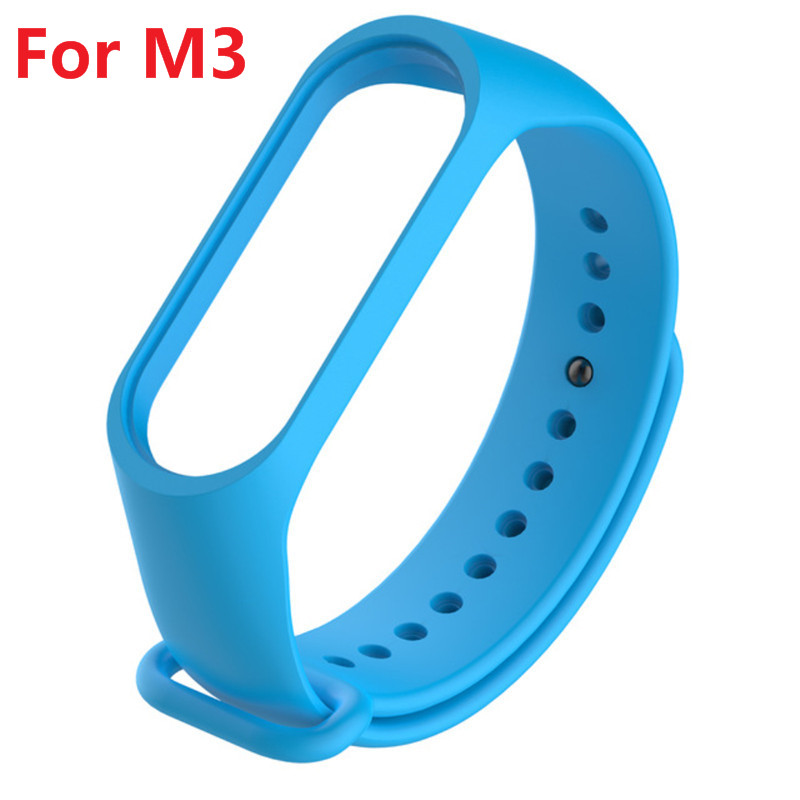 Correa de reloj para Xiaomi Mi Band 3, correa de reloj inteligente resistente al agua, correa de muñeca para Fitness, correa de muñeca de silicona de repuesto: blue