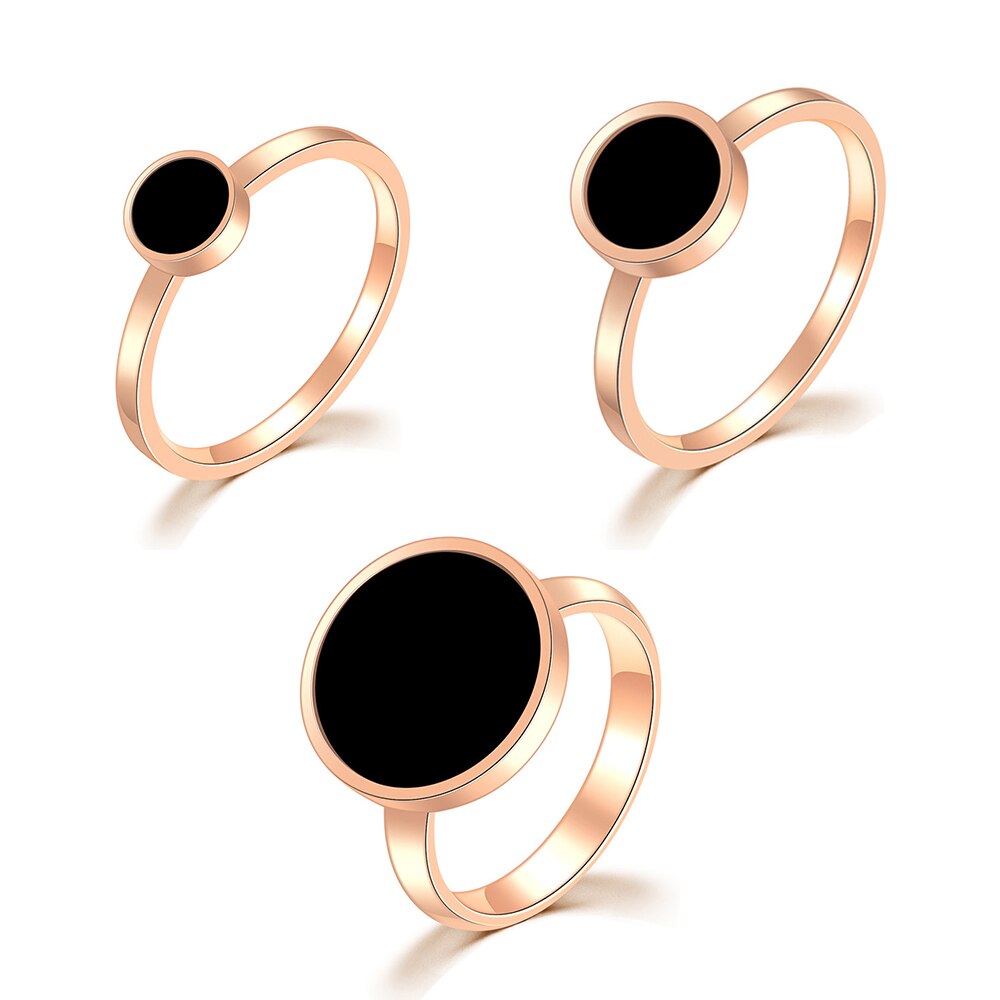 Jhsl roségoudkleurige roestvrijstalen eenvoudige damesringen sieraden amerikaanse maat 4 5 6 7 8 9 10