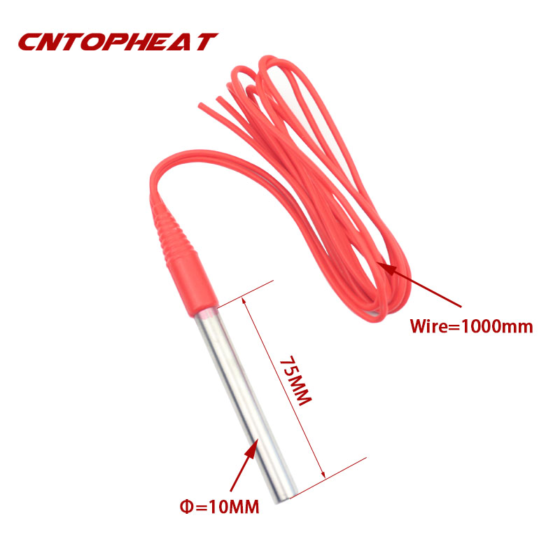 Cartouche chauffante 24V, avec câble étanche de 1M, élément chauffant tubulaire par Immersion, 50w/100w/200w/300w/400w