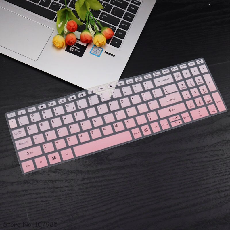 Housse de protection de clavier d&#39;ordinateur portable, pour Acer Aspire 3 A317-32 A317-33 A317-51 A317-51G A317-51K A317-51KG A317-52-37N 15.6 pouces: Gradualpink
