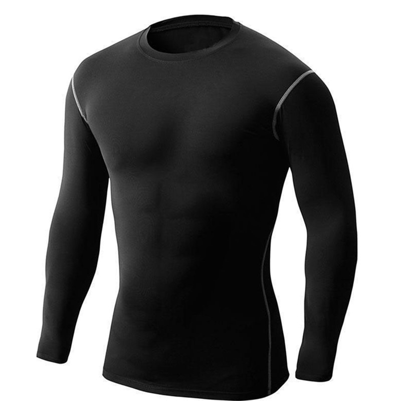 Men's Compression Shirts Tight Long Sleeve Base Layer for Gym Workout Fitness Crossfit Running Cycling Sportswear Tops