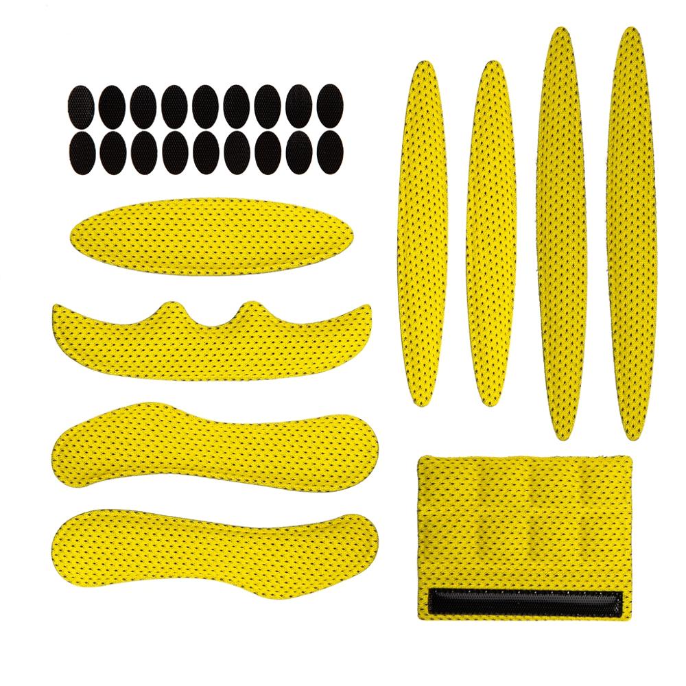 Helm Padding Kit 27Pcs Fiets Vervanging Universele Foam Pads Set Voor Bike Motorcycle Fietshelm: Yellow