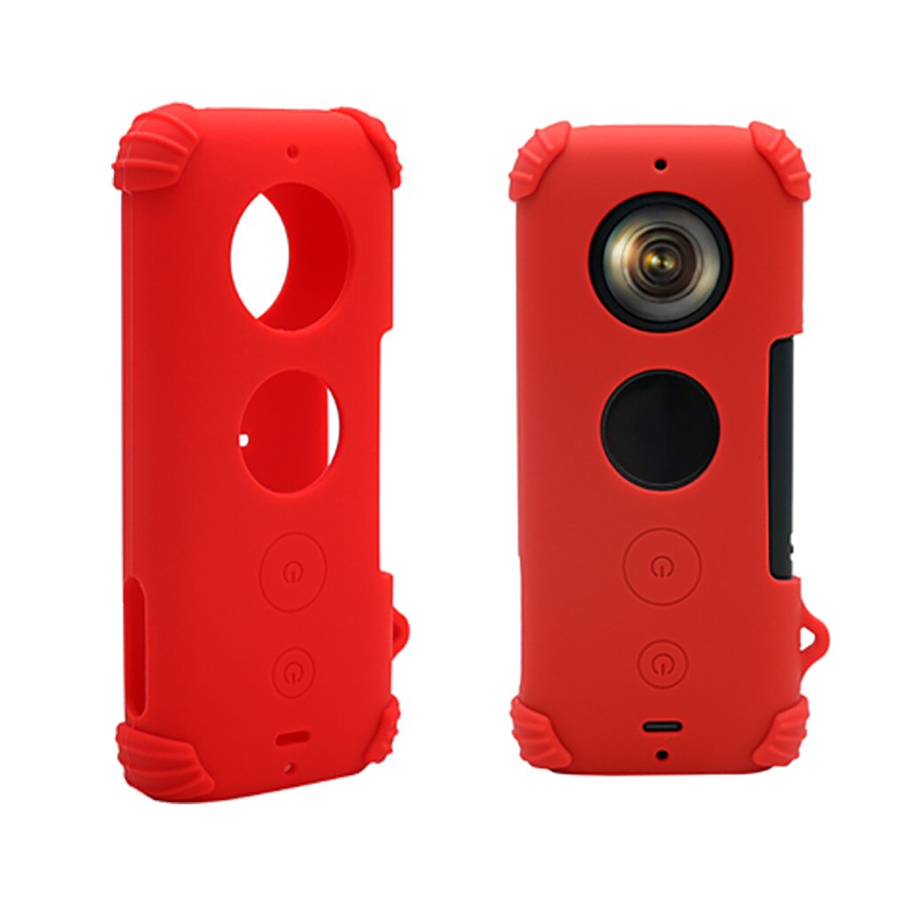 Siliconen Beschermhoes voor Insta 360 EEN X Bescherming Anti-Kras Cover Case voor insta Actie Camera Accessoires: RD