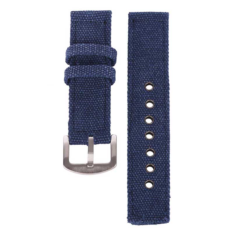 / 18mm 20mm 22mm 24mm Canvas Camouflage Watch Band Strap For Men Women Watches Belt Accessories Wrist Watch Bracelet: Blue / 20mm
