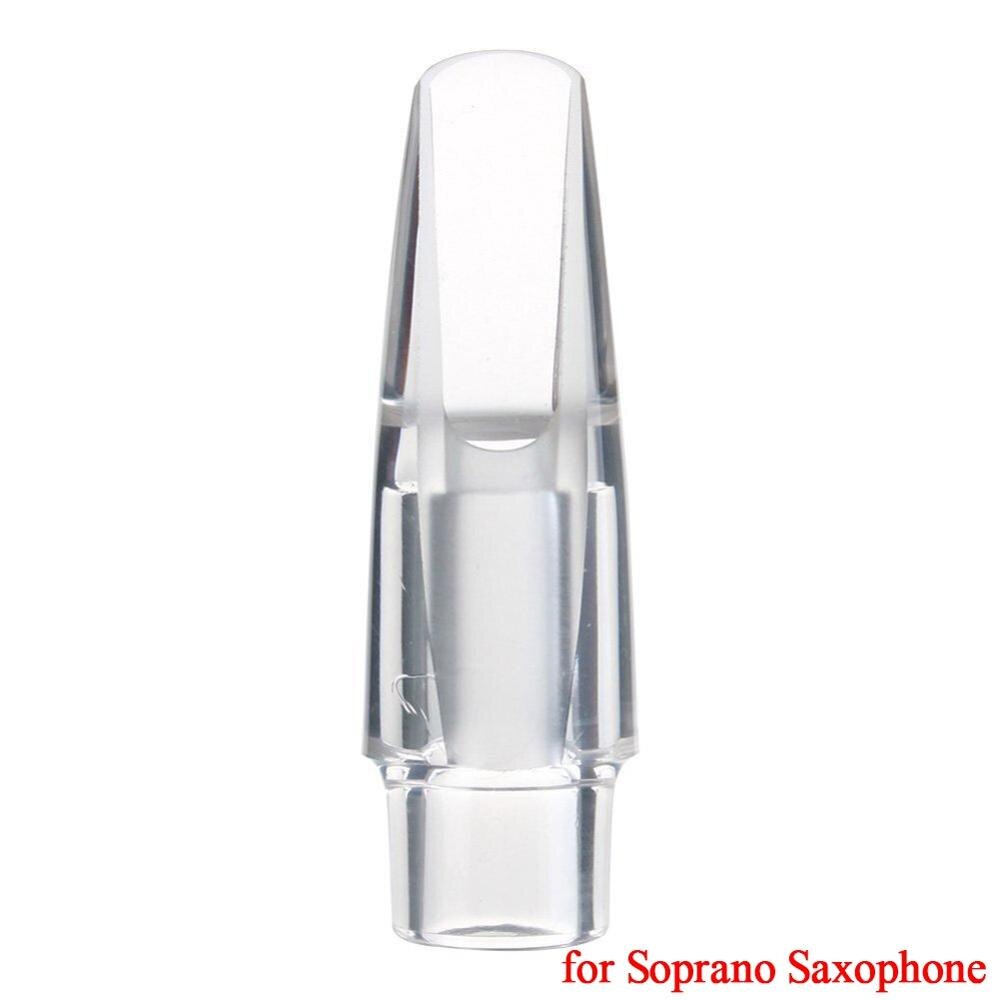 Alt-/sopraansaxofoon mondstuk transparant abs saxofoon mondstuk vrijblazende saxofoon houtblaasinstrument accessoires: Sopraansaxofoon