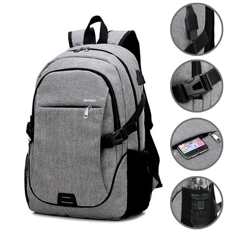 Mochila para hombre, Mochila para ordenador portátil de 15,6 pulgadas, Mochila impermeable para hombre, Mochila escolar, Mochila de 32*18*48CM