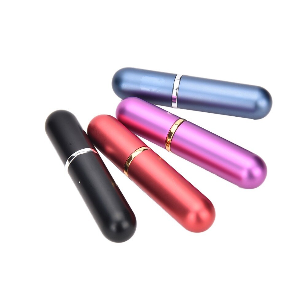 Atomizador de aluminio recargable portátil para viajero, en espray, perfume, botella de vacío, botella de perfume Mini,